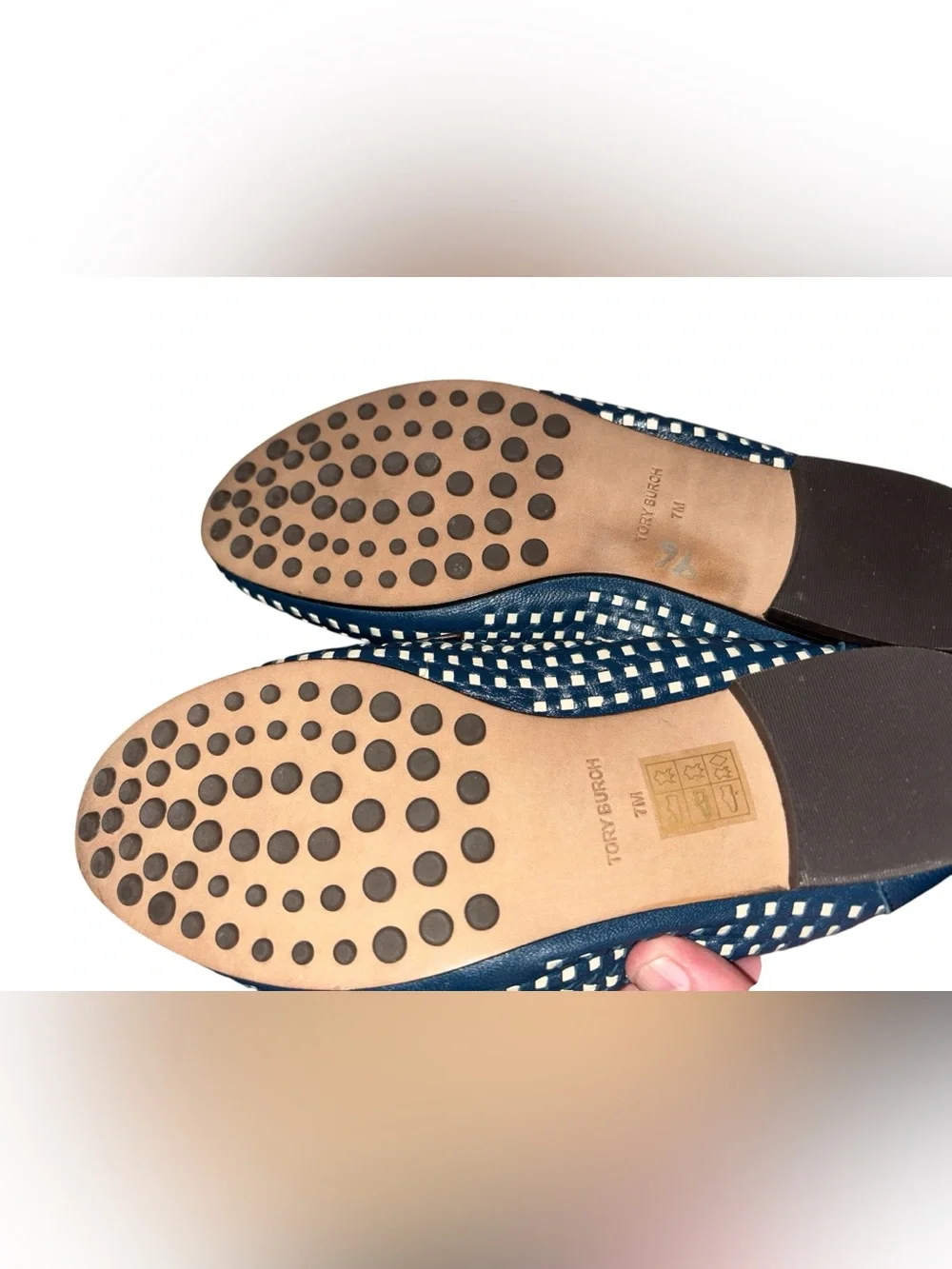 Tory Burch Woven Leather Ballet Loafers